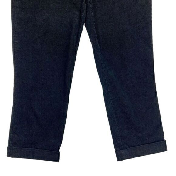 J. Crew Corduroy Pants Womens Size 6 Black Stretch City Fit Cuffed Cropped Jeans - Picture 5 of 14